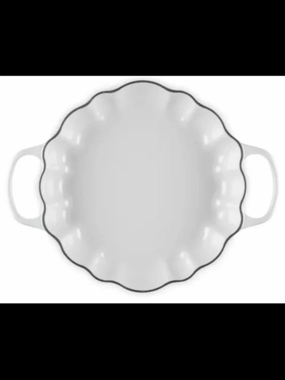 ~Le Creuset* NEW *White Pumpkin Casserole with Gold Stem Braiser…